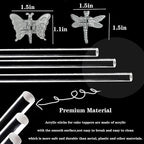 30Pcs Acrylic Plant Stakes Garden Single Stem Plant Support Stakes Clear Orchid - Image 2