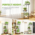 3 Tier Large Plant Stand Indoor Outdoor Clearance 10in Wide Metal Wood Plant - Image 2