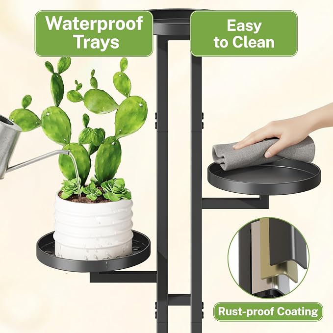 iDavosic.ly 5 Tier Plant Stand Indoor Outdoor, Tiered Corner Multiple Flower - Image 4