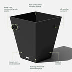Veradek Nobleton Indoor/Outdoor Wide Square Planter - Image 4
