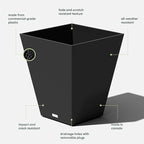 Veradek Pure Series Nobleton Plastic Planter - Image 3