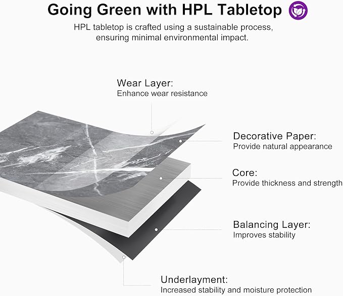 PURPLE LEAF Outdoor Rectangular Counter Height Dining Table Aluminum Kitchen - Image 4