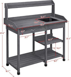 Yaheetech Outdoor Potting Bench Table Potters Benches Garden Workstation - Image 3