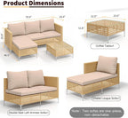 3-Piece L-Shaped Patio Furniture Set - Image 3