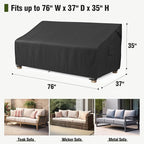 MR.COVER 3-Seater Outdoor Couch Cover Waterproof, Patio Furniture Cover - Image 2