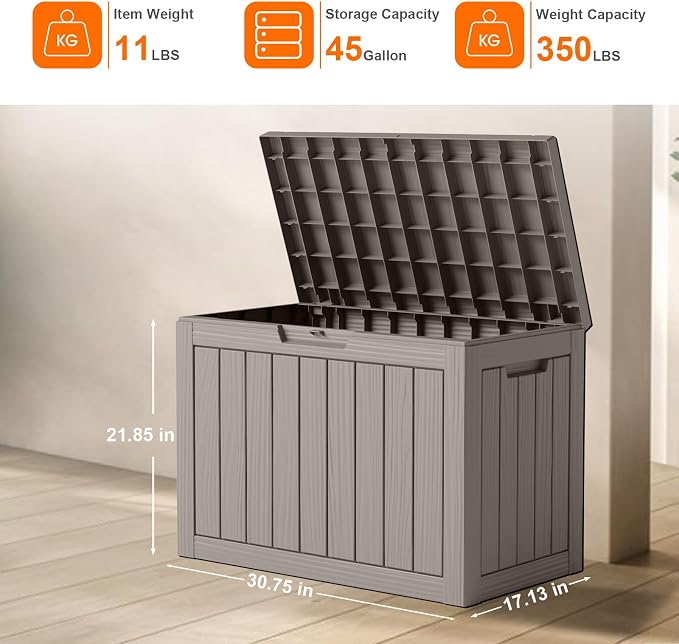 DRATO 45 Gallon Deck Box, Outdoor Storage Box - Image 4