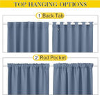 NICETOWN 2 Panels Outdoor Curtains Waterproof Pocket & Back Tab on Top & Bottom - Image 4