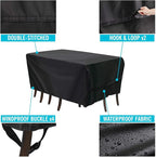 Velway Patio Furniture Cover Outdoor, Waterproof Rectangular Patio Table Chair - Image 8