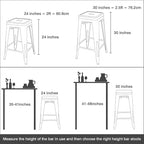 Devoko Metal Bar Stool 30'' Indoor Outdoor Stackable Barstools Modern - Image 3