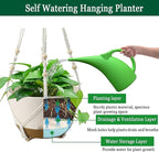 3 Pack Hanging Planters Set, 8 Inch Indoor Outdoor Hanging Plant Pot Basket - Image 4