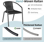Amopatio Outdoor Dining Chairs Set of 4, Stackable Patio Chairs, Rattan Wicker - Image 6
