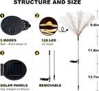YOTOZU 2 PCS Solar Firework Light, Outdoor Solar Garden Decorative Lights 120 - Image 5
