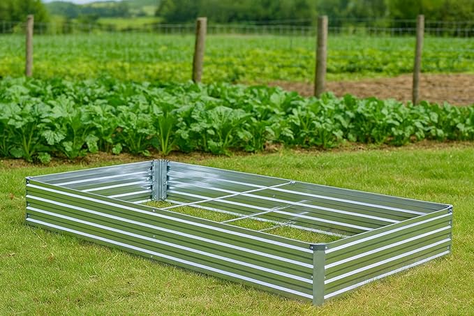2 Pack 8x4x1FT Galvanized Raised Garden Bed Kit, Outdoor Metal Planter Box - Image 2