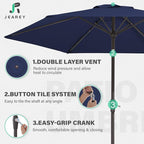 JEAREY 7.5FT Patio Umbrella Outdoor Market Umbrella - Image 3