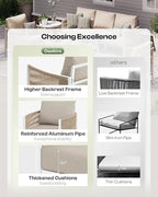 Aluminum Outdoor Patio Furniture Set - Image 2