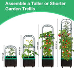 Raised Garden Bed with Self Watering Garden Pots, Planter Box with Trellis - Image 2
