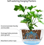 2 Pack Hanging Planters for Indoor Outdoor Plants, 12Inch Self Watering Hanging - Image 6
