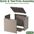 EasyUp 36 Gallon Outdoor Storage Box Waterproof, Resin Outdoor Deck Box - Image 6