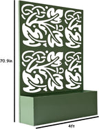 Oakland Living 6 ft. X 4 ft. Green Freestanding Metal Privacy Screen Room - Image 2