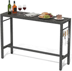 Outdoor Patio Bar Table, Metal Pub Height Bistro Deske by Liskanap