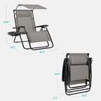 Best Choice Products 30” Wide Folding Zero Gravity Outdoor Recliner Patio - Image 2