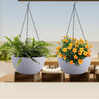 12 inch Large Hanging Planters for Indoor Outdoor Plants, 2 Pack Hanging Flower - Image 6