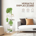 6 Tier Tall Plant Stand Indoor, Large Metal Wood Muti Level Vertical Planter - Image 5