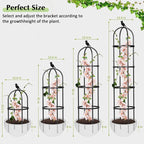 Obelisk Trellis for Climbing Plants Outdoor, 6.2 FT Plant Support for Tomato - Image 7