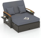 Tangkula Patio Rattan Daybed by TANGKULA