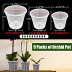 Orchid Pot, 3 Each of 4.3", 6.1" Orchid Pots - Image 7