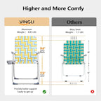 VINGLI Aluminum Patio Lawn Chairs Folding Set of 2 - Image 3