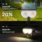 Consciot Solar Spot Lights Outdoor, 16 LEDs IP67 Waterproof Auto On/Off - Image 3