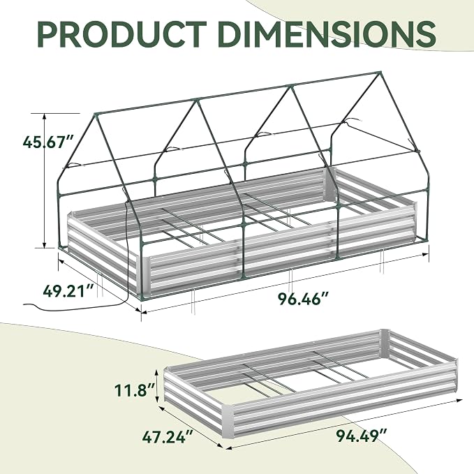 Raised Garden Bed with Self-Watering System, Galvanized Raised Beds - Image 4