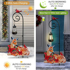 Deer Metal Garden Stake with Solar Lantern, Christmas Decorations Outdoor - Image 3