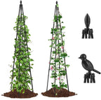 2 Pack Garden Trellis for Climbing Plants Outdoor, 63inch Tall Rustproof Metal by AlisisFores