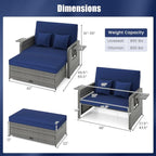 HAPPYGRILL Patio Rattan Wicker Daybed - Image 9
