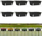 ETELI Railing Planter 6 Pack, 16.9 Inch Window Basket Deck Boxes Plastic Flower - Image 9