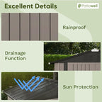 Patiowell 6x4 FT Outdoor Storage Shed, Garden Tool Storage Shed - Image 7
