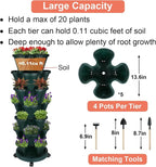 GameXcel Vertical Planter 7 Tier Stackable Planters Garden Planters Strawberry - Image 5