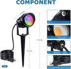 SUNVIE Spot Lights Outdoor 12W RGBW Color Changing Landscape Lights - Image 8