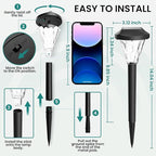 GIGALUMI 12 Pack Solar Lights Outdoor Waterproof, Outdoor Solar Lights - Image 4
