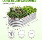 Land Guard 4×2×1.5ft Galvanized Raised Garden Bed Kit, Galvanized Planter - Image 2