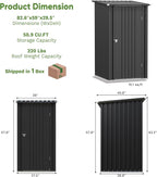 Greesum 3x3FT Outdoor Storage Shed, Lockable Metal Shed - Image 4