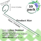 HiGift 10 Pack 17 inches Plant Support Plant Stakes - Image 4