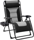 JEAREY Oversized Padded Zero Gravity Chairs, Folding Lounge Chair Outdoor Patio by JEAREYOutdoorsCollection