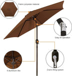 Blissun 7.5 ft Patio Umbrella, Yard Umbrella, Outdoor Market Umbrella - Image 2