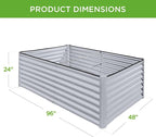 Best Choice Products 8x4x2ft Outdoor Metal Raised Garden Bed, Deep Root Planter - Image 3