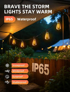 Outdoor Patio String Lights: 100Ft 30M Outside Waterproof Light - Image 3