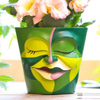 GUGUGO Face Planters Pots with Drainage, Abstract Gardening Pots by GUGUGOHOMEDECOR