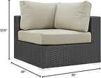 Modway EEI-1856-CHC-BEI Sojourn Wicker Rattan Outdoor Patio Coffee Table - Image 2